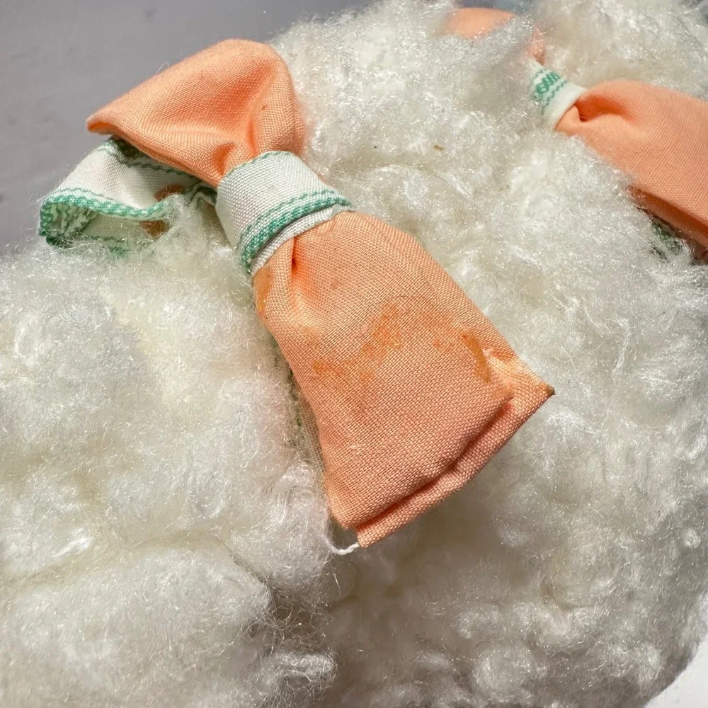 Vintage‎ 1995 Fordlet International Plush Bunny Rabbit Peach Striped Dress 18 in